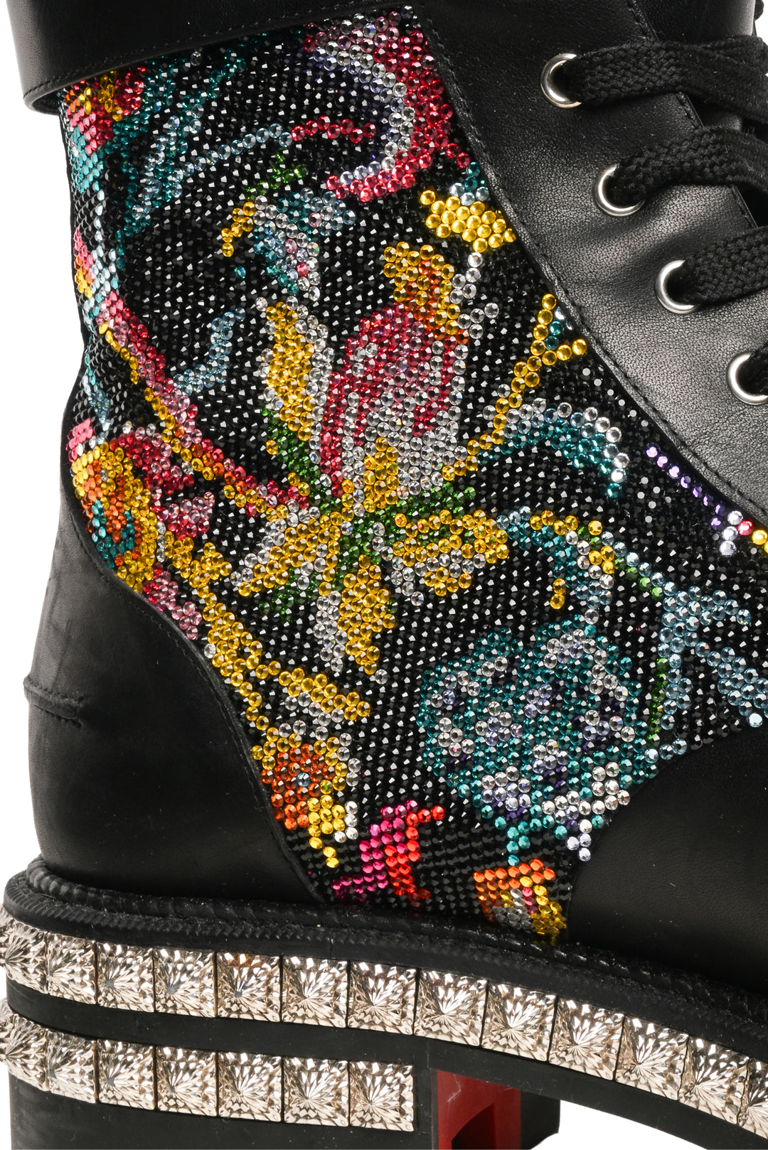 Christian Louboutin Size 39 King Beaded Red Sole Booties