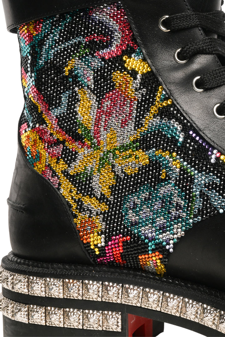 Christian Louboutin Size 39 King Beaded Red Sole Booties