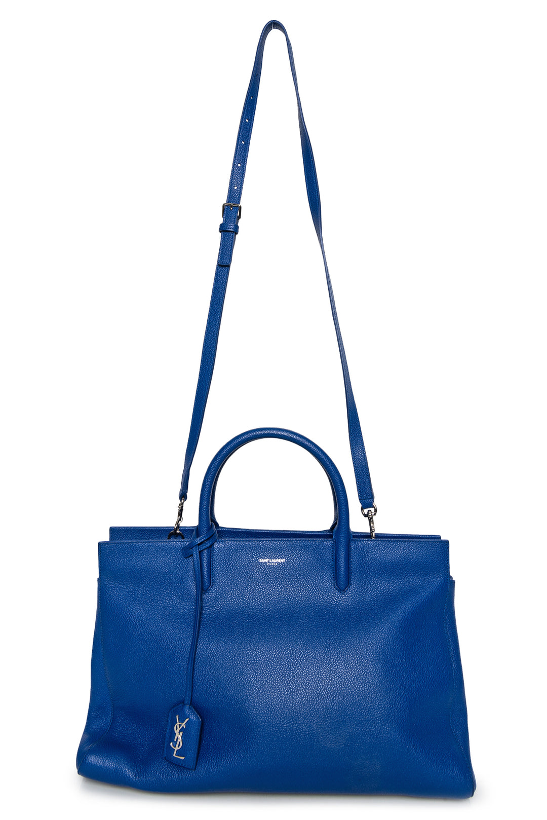 Saint Laurent Calfskin Medium Rive Gauche Cabas Outremer Tote