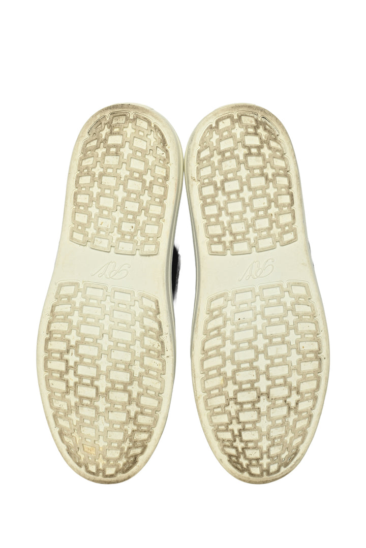 Roger Vivier Size 35 Viv'2 Strass Buckle Fabric Slip On Sneaker