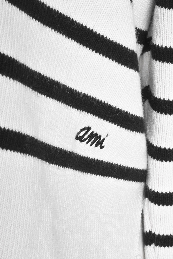 Ami Size S Striped Sailor Polo Sweater