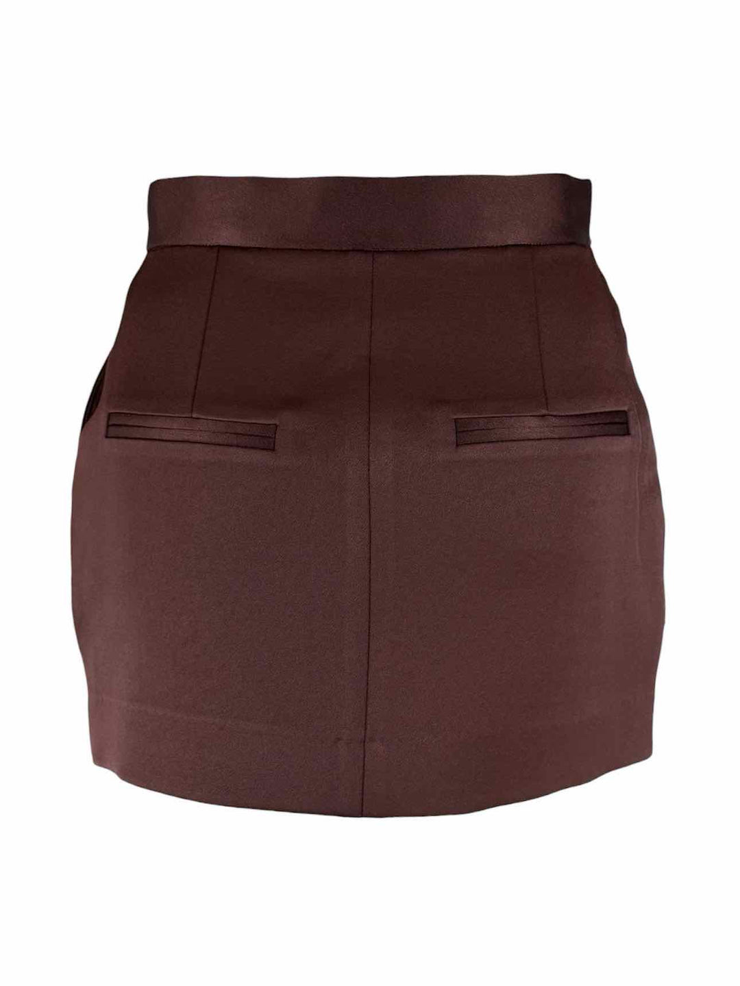 Alex Perry Size 6 Elle Satin-Crepe Mini Skirt