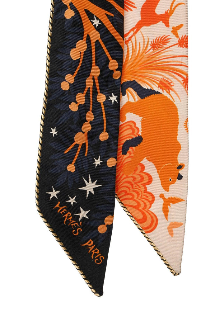 Hermes Le Charme D'Orphee Baguette Silk Twilly Scarf