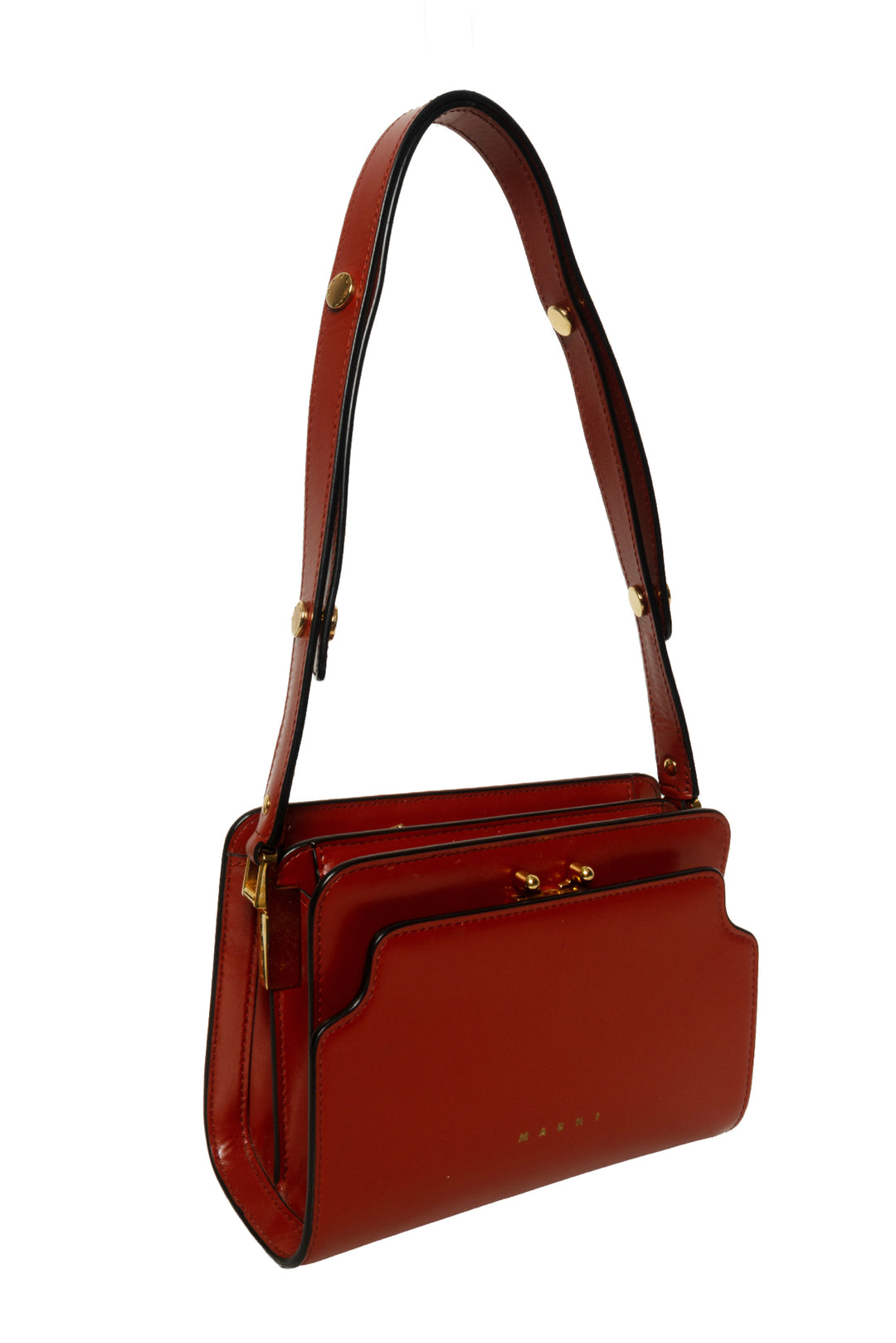 Marni Trunk Reverse Leather Shoulder Bag