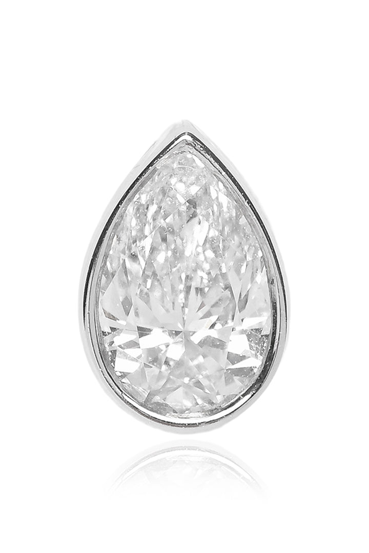 Idyl 14K White Gold Ava 0.55ct Lab Grown Pear-Shaped Diamond Pendant