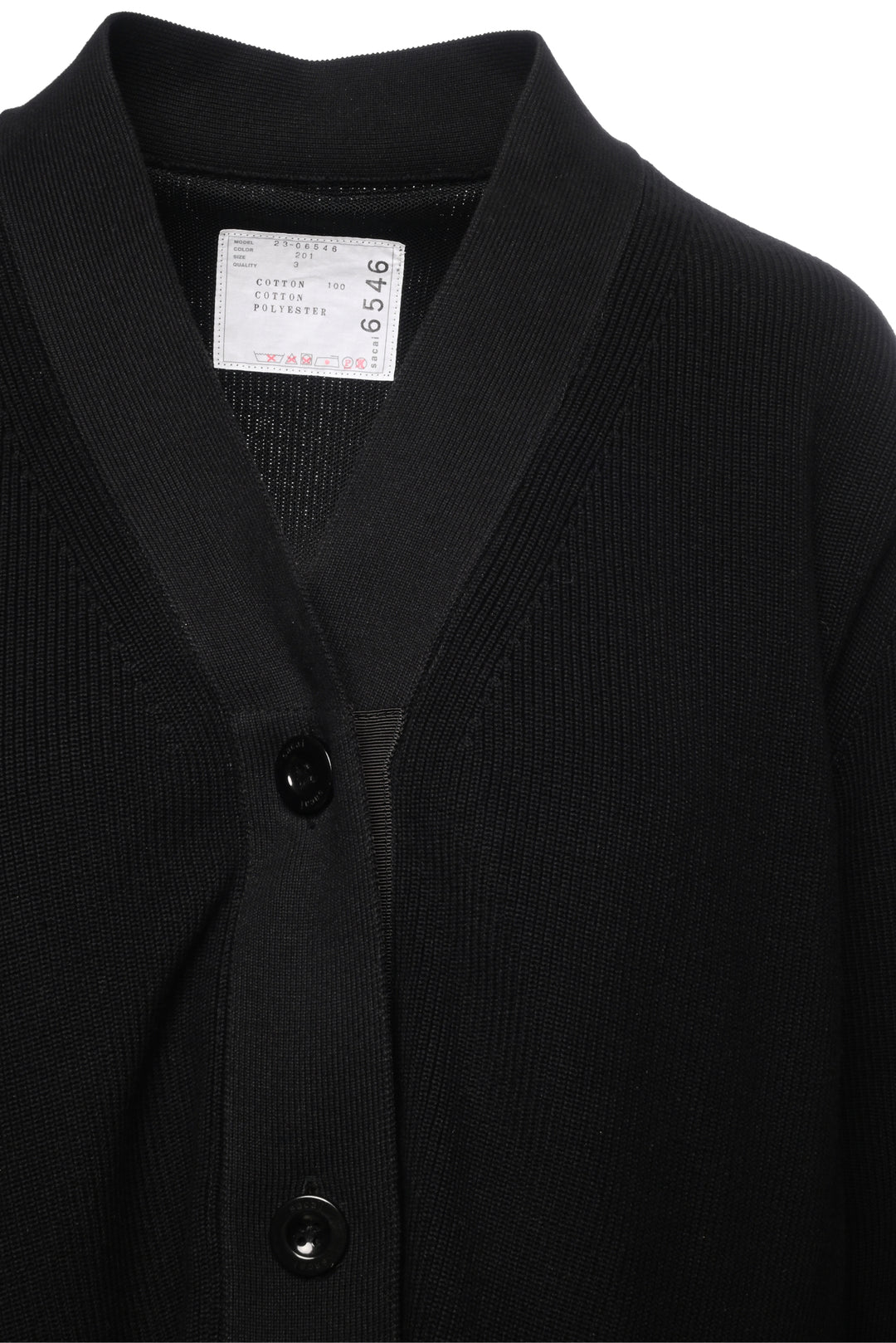 Sacai Size 3 Chalk Stripe x Knit Cardigan