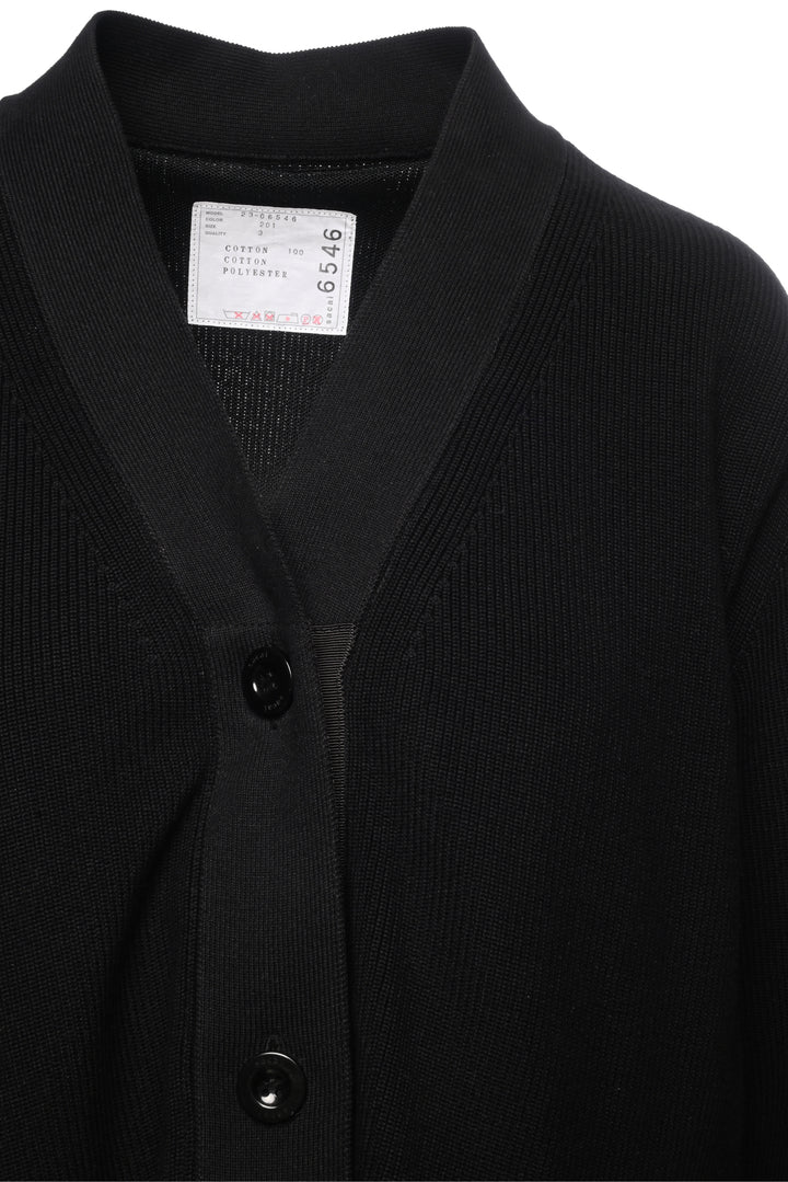 Sacai Size 3 Chalk Stripe x Knit Cardigan