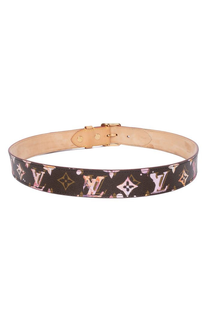 Louis Vuitton Size 85 Monogram Watercolour Buckle Belt