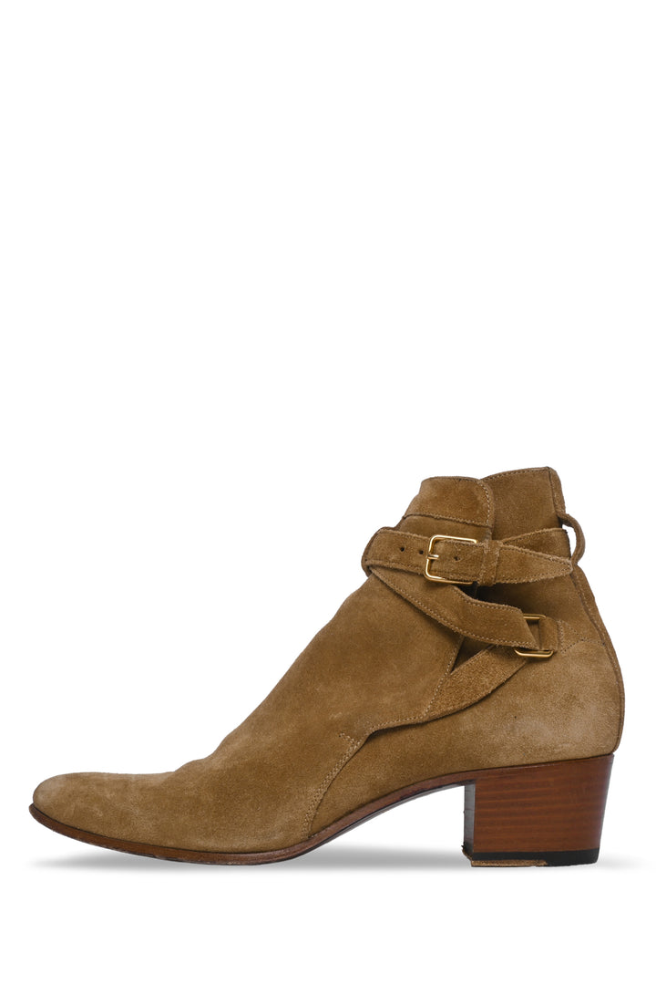 Saint Laurent Size 37.5 Suede Blake Ankle Boots
