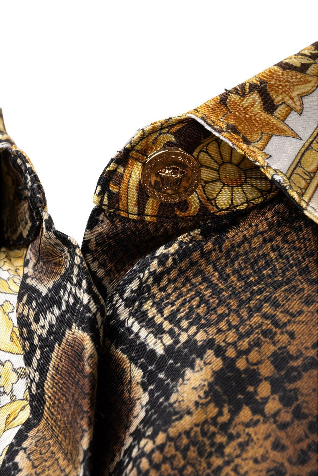 Versace Size 40 Baroque Print Silk Blouse