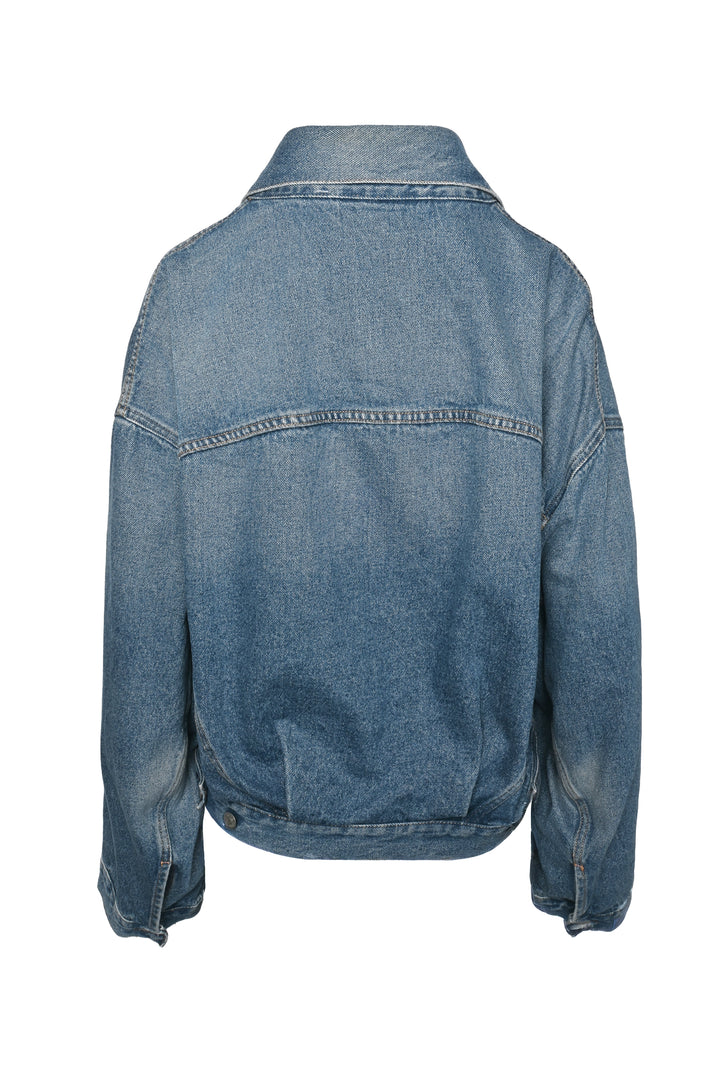 Acne Studios Size 6 Relaxed Cropped Fit Denim Jacket