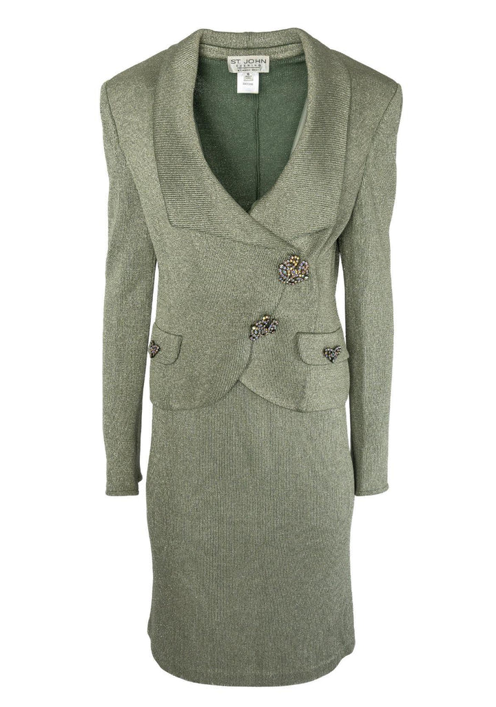 St John Collection Size 16 Embellished Blazer Suit