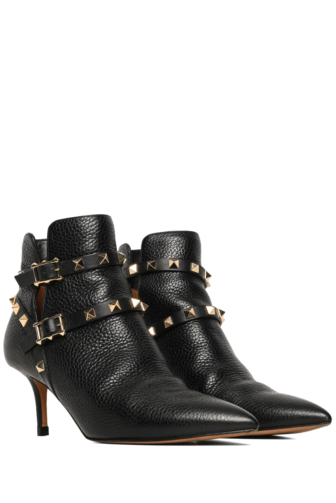 Valentino Size 35.5 Rockstud Pointed-Toe Ankle Boots