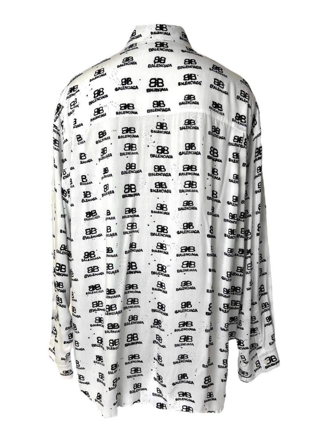 Balenciaga Oversized Logo Print  Size 2 Men's Shirt Long Sleeve
