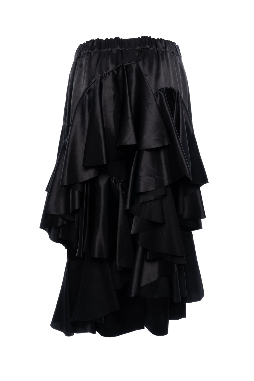 Comme Des Garcons Size L Ruffled Tiered Midi Skirt