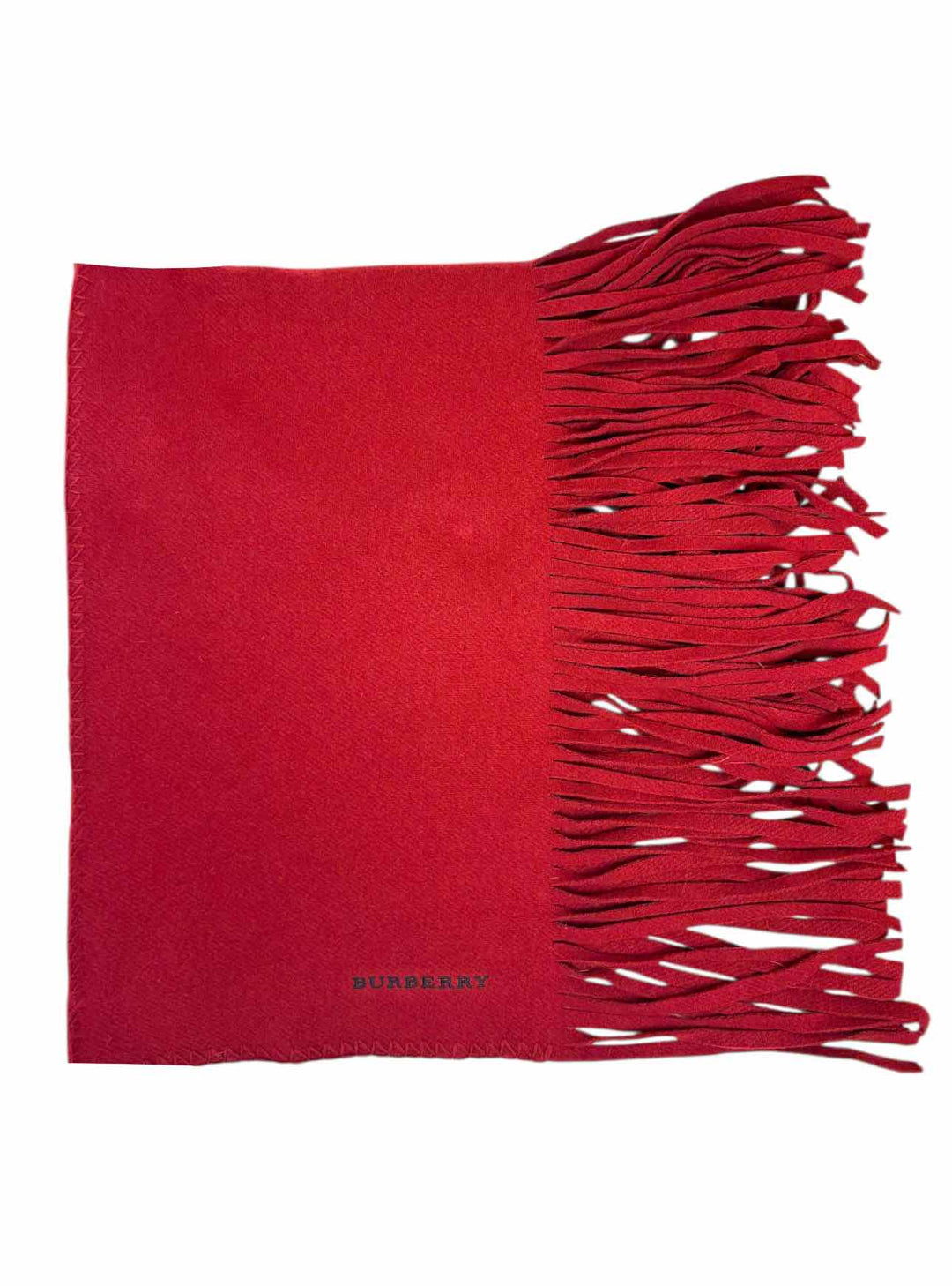 Burberry Fringe Wool-Blend Scarf