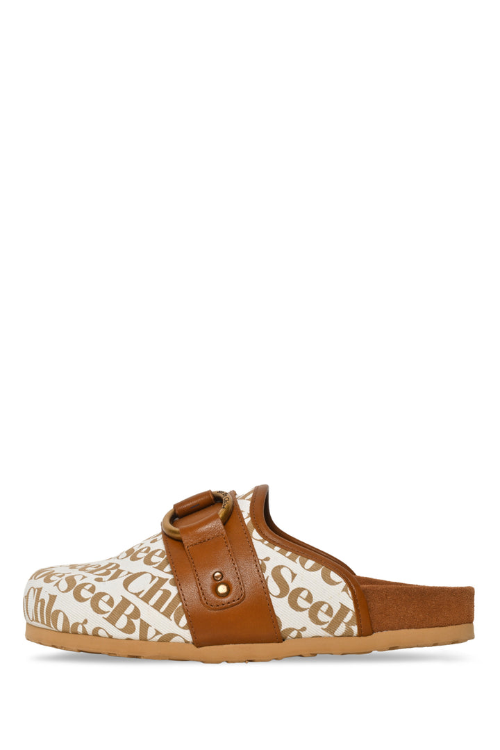 See by Chloe Size 36 Monogram Canvas Gema Mules