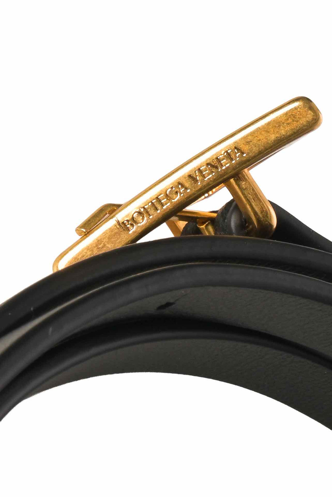 Bottega Veneta Size OS Triangle Buckle Skinny Wrap Belt