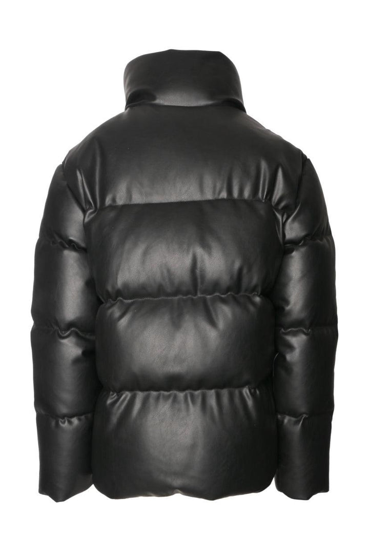 Sandro Size S Faux Leather Puffer Jacket
