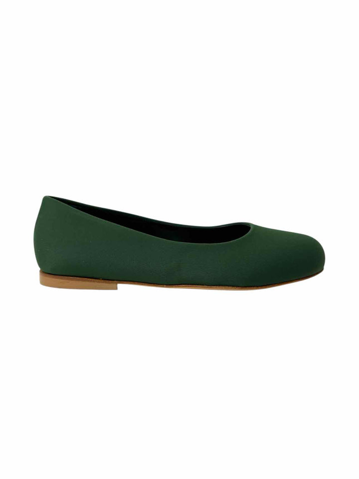 Marni Size 38 Green Fabric Ballet Flats