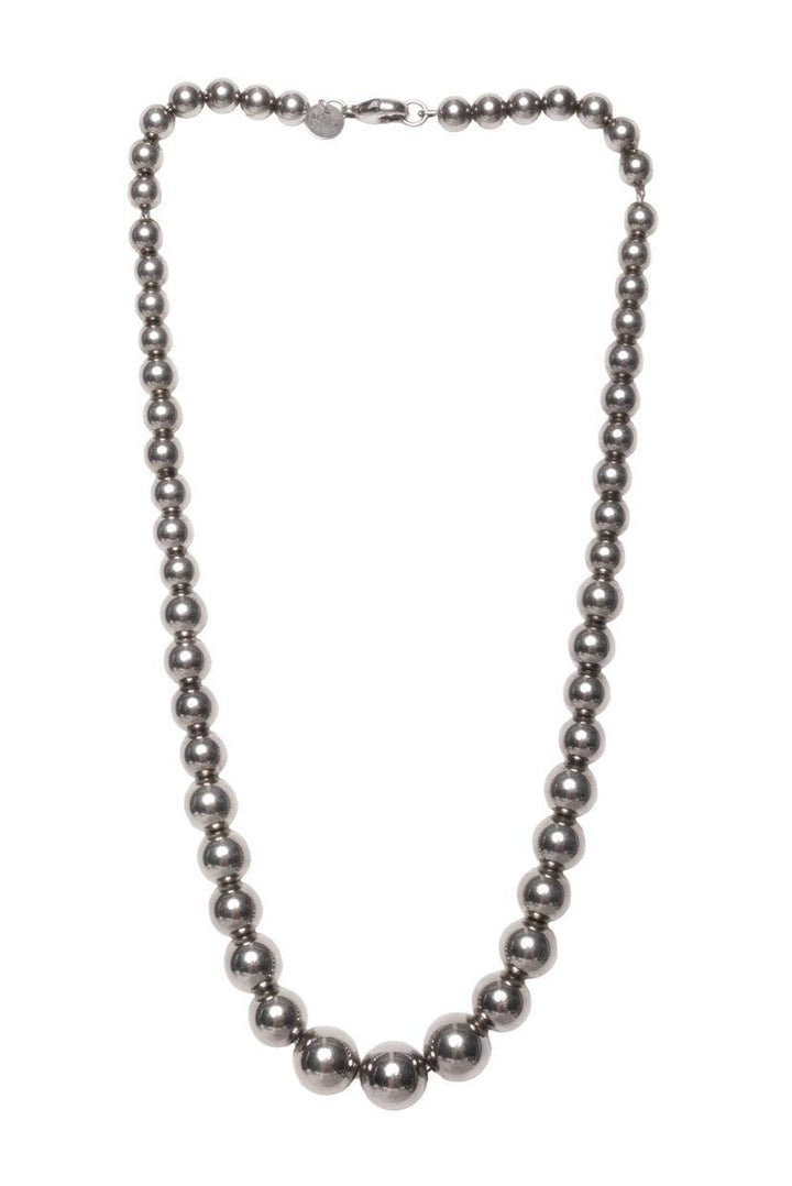 Tiffany & Co Sterling Silver Hardwear Graduated Ball Beaded Necklace
