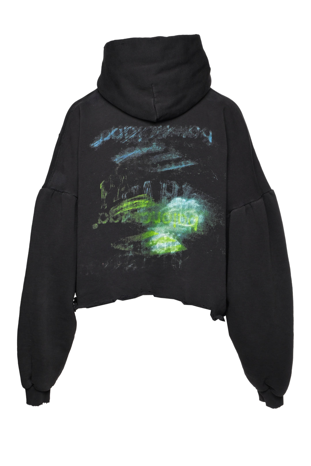 Balenciaga Size L DIY Imprint Cropped Hoodie
