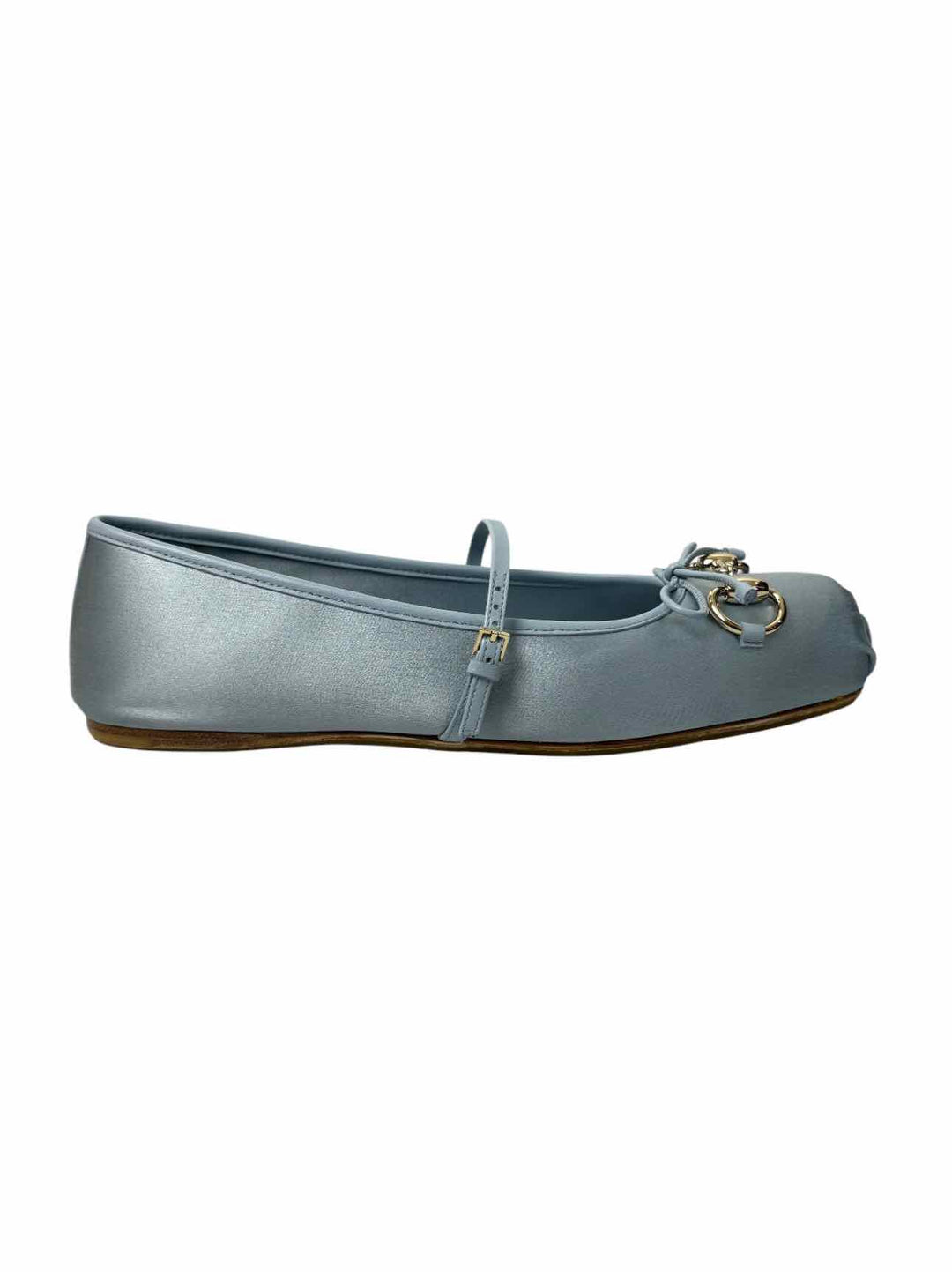 Gucci Size 38 Satin Horsebit Ballet Flats