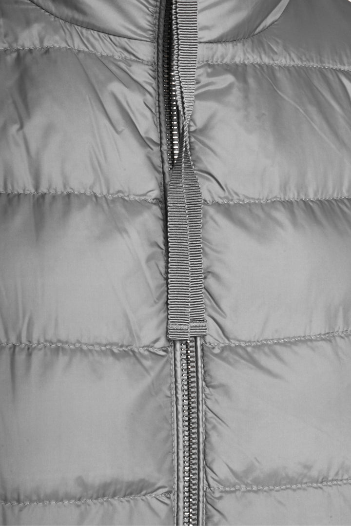 Moncler Size S Mixed Media Puffer Cardigan