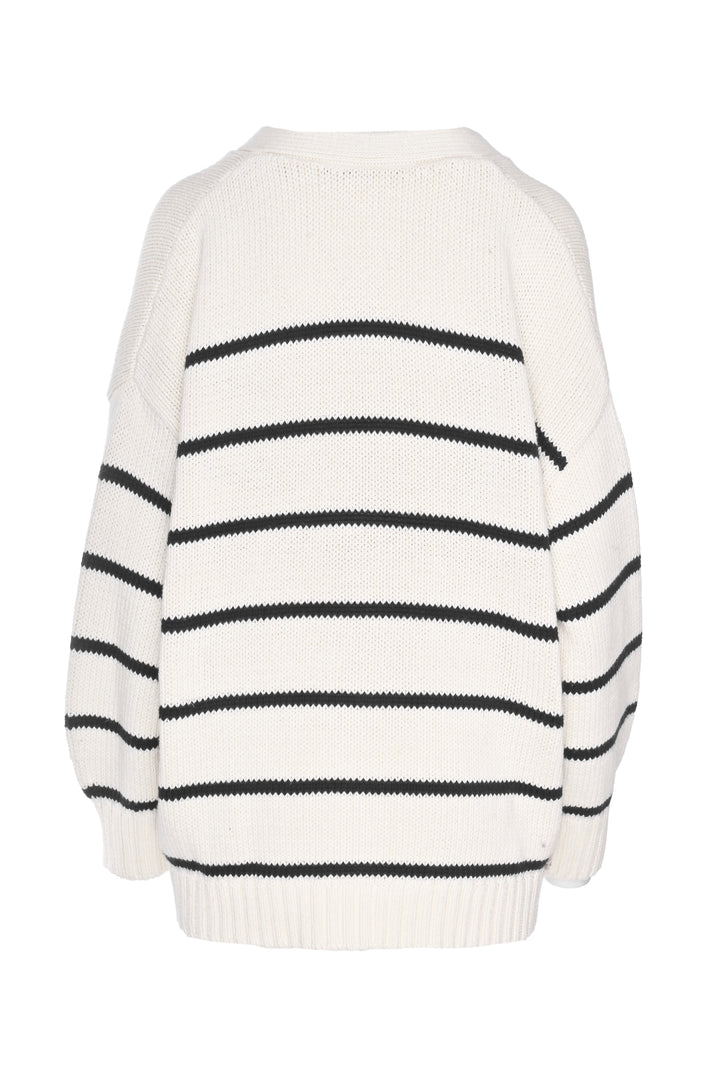 Jenni Kayne Size S Cotton Striped Cardigan