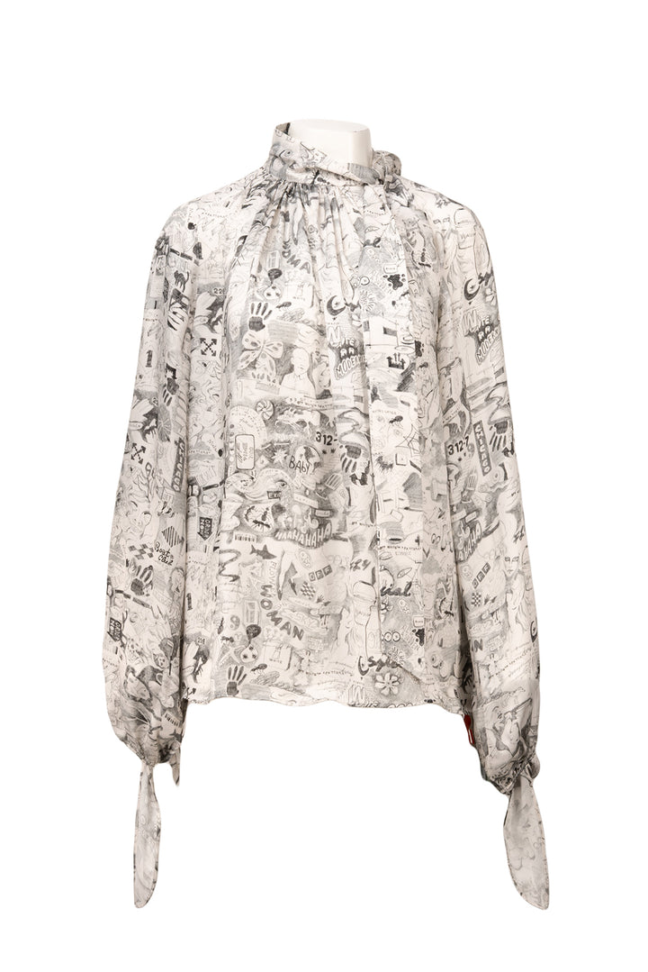 Off White Size 38 Graphite Flowing Shirt