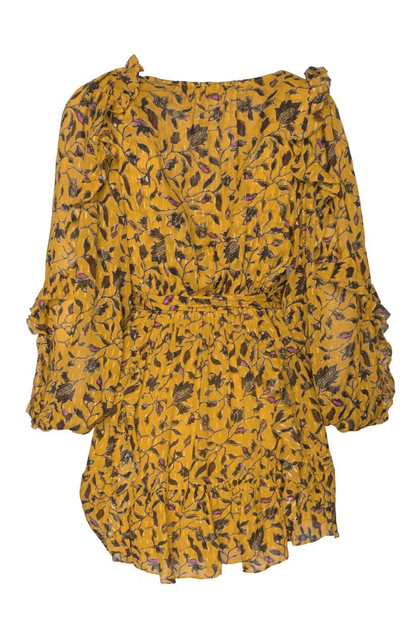 Ulla Johnson Size 0 Printed Ruffle Dress
