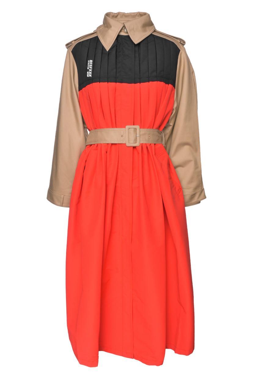 BESFXXK Size XS Pleated Trench Coat