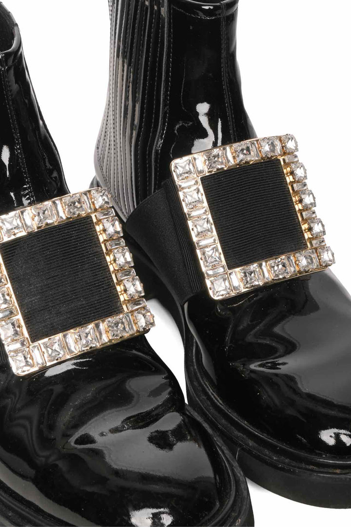 Roger Vivier Size 36.5 Viv Rangers Strass Buckle Chelsea Ankle Boots