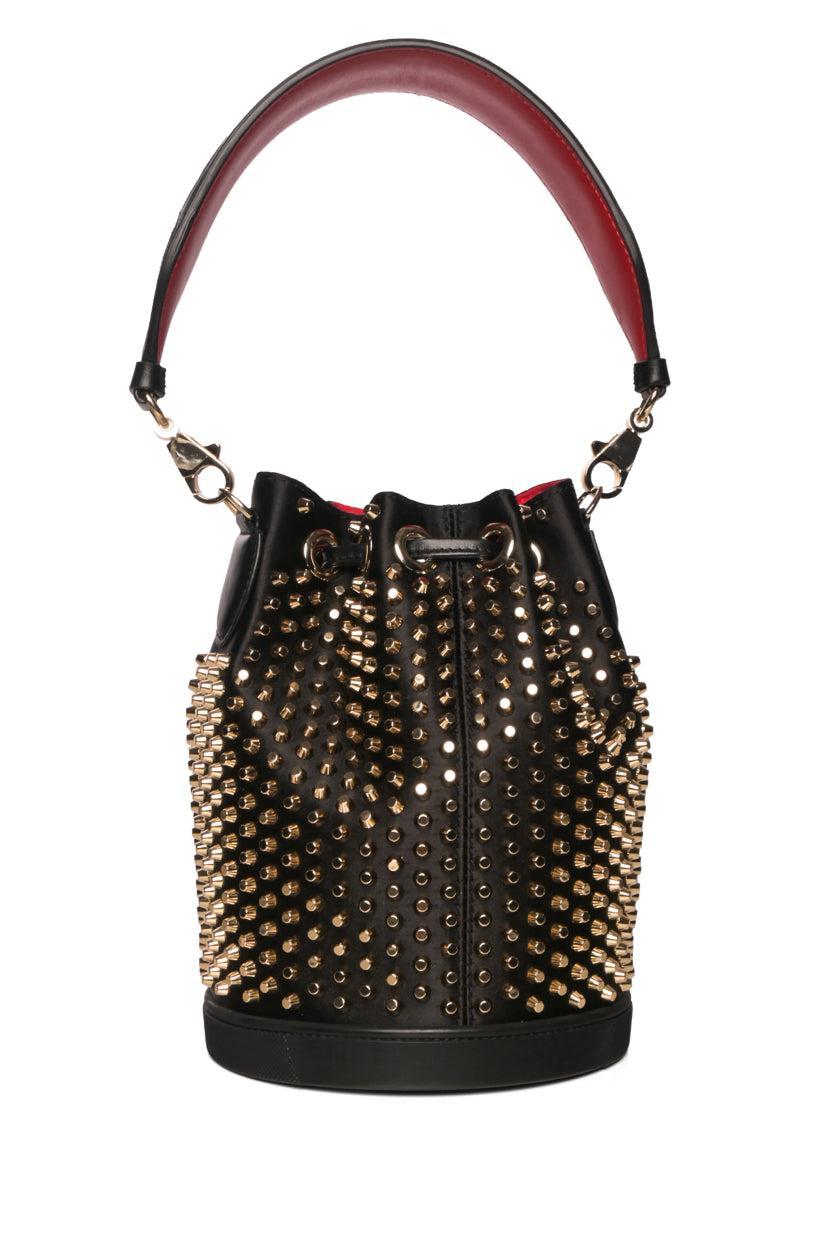 Louboutin Satin Studded Bucket Bag