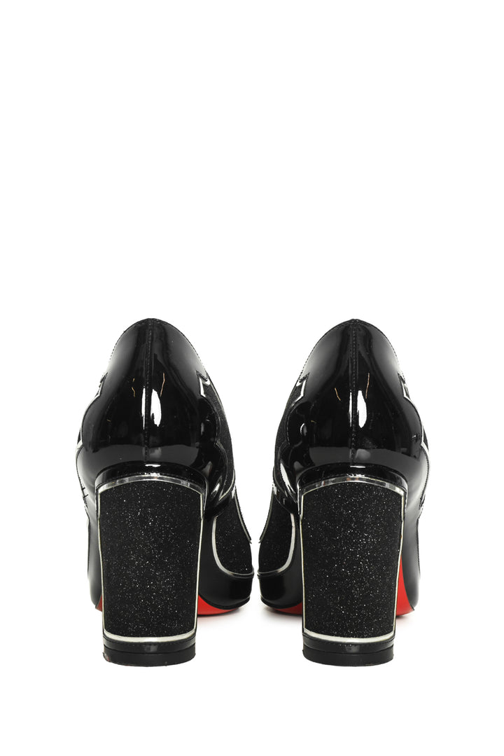 Christian Louboutin Size 35.5 Interior Design Glitter Pumps