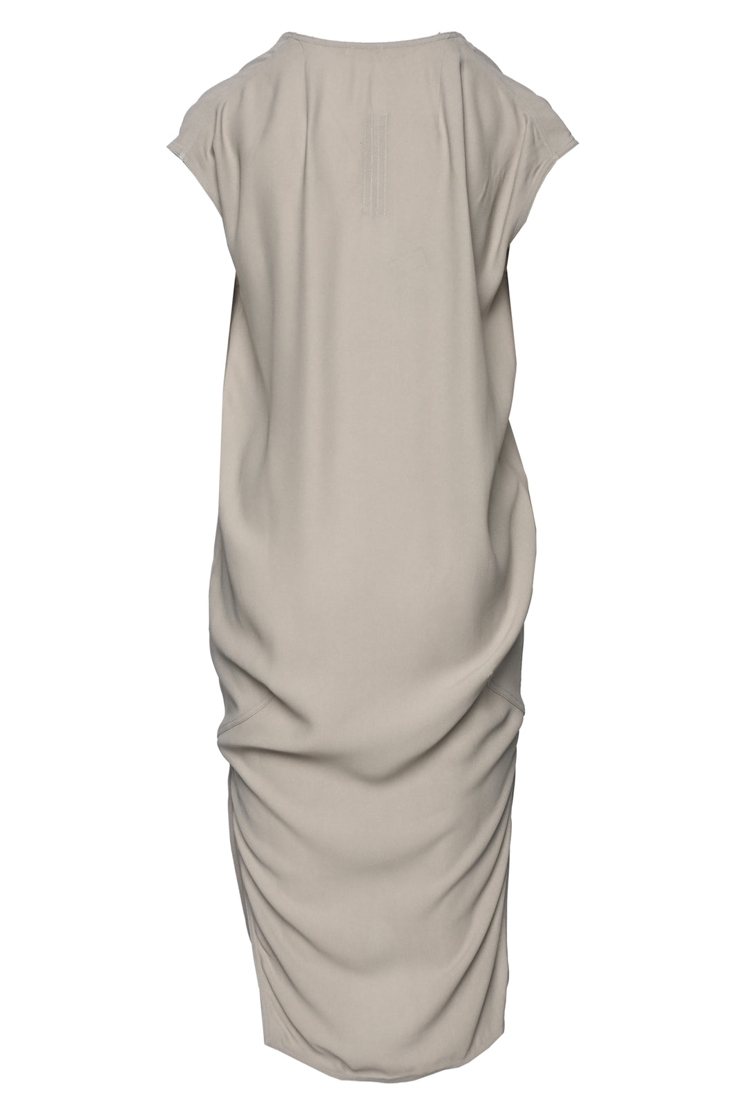 Rick Owens Size 8 Tecuatl S/S 20 V-Neck Sleeveless Crepe Dress