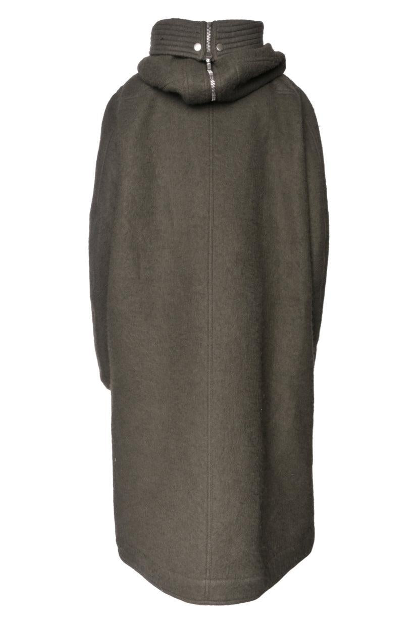 Rick Owens Size 40 Men's Sisyphus F/W 2018 Wool Hooded Coat