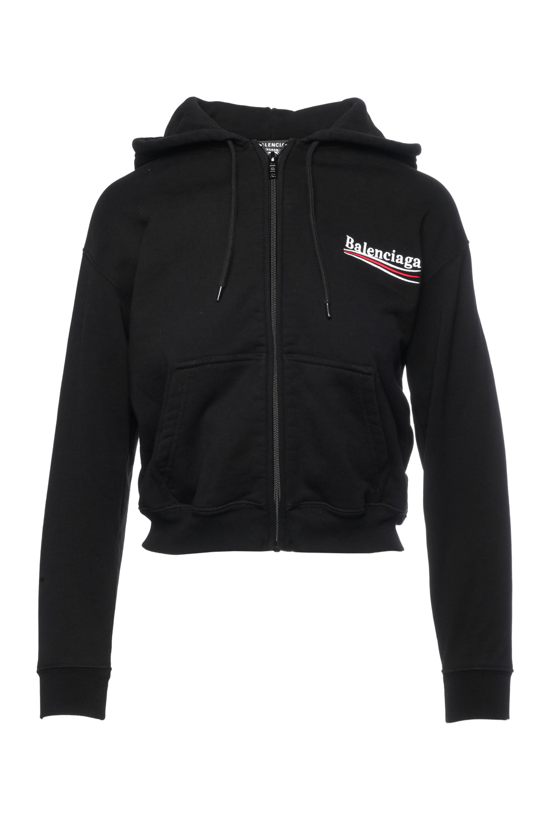 Balenciaga Size XS 2022 Campaign Cropped Zip-Up Hoodie