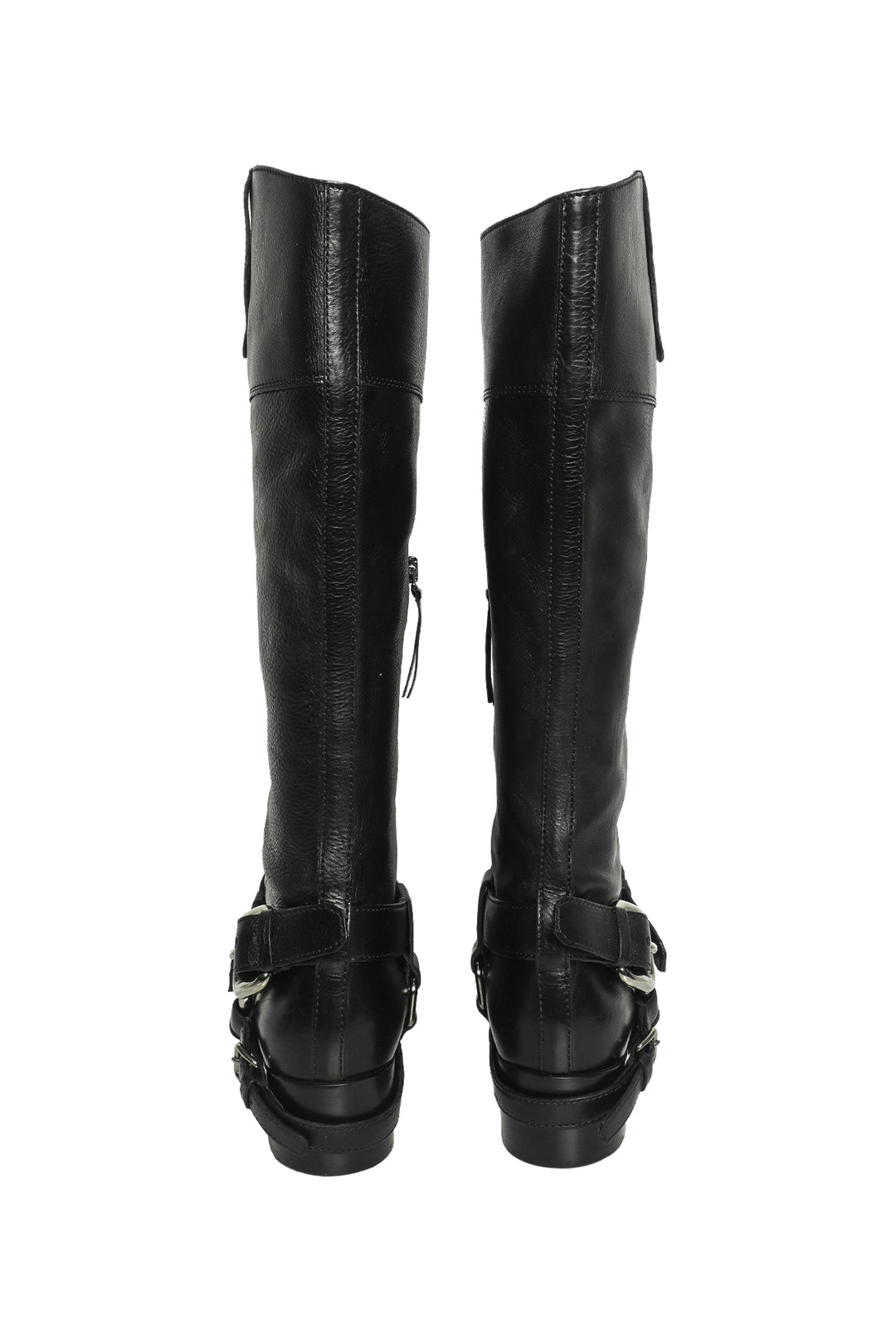Miu Miu Size 41 Leather Harness Riding Boots