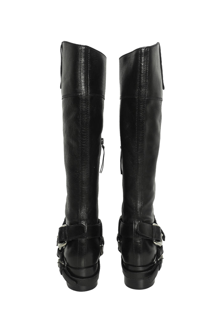 Miu Miu Size 41 Leather Harness Riding Boots