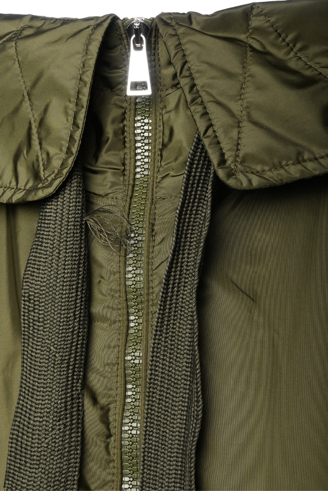 Moncler Size 2 Turquoise Giubotto Ruffle Coat