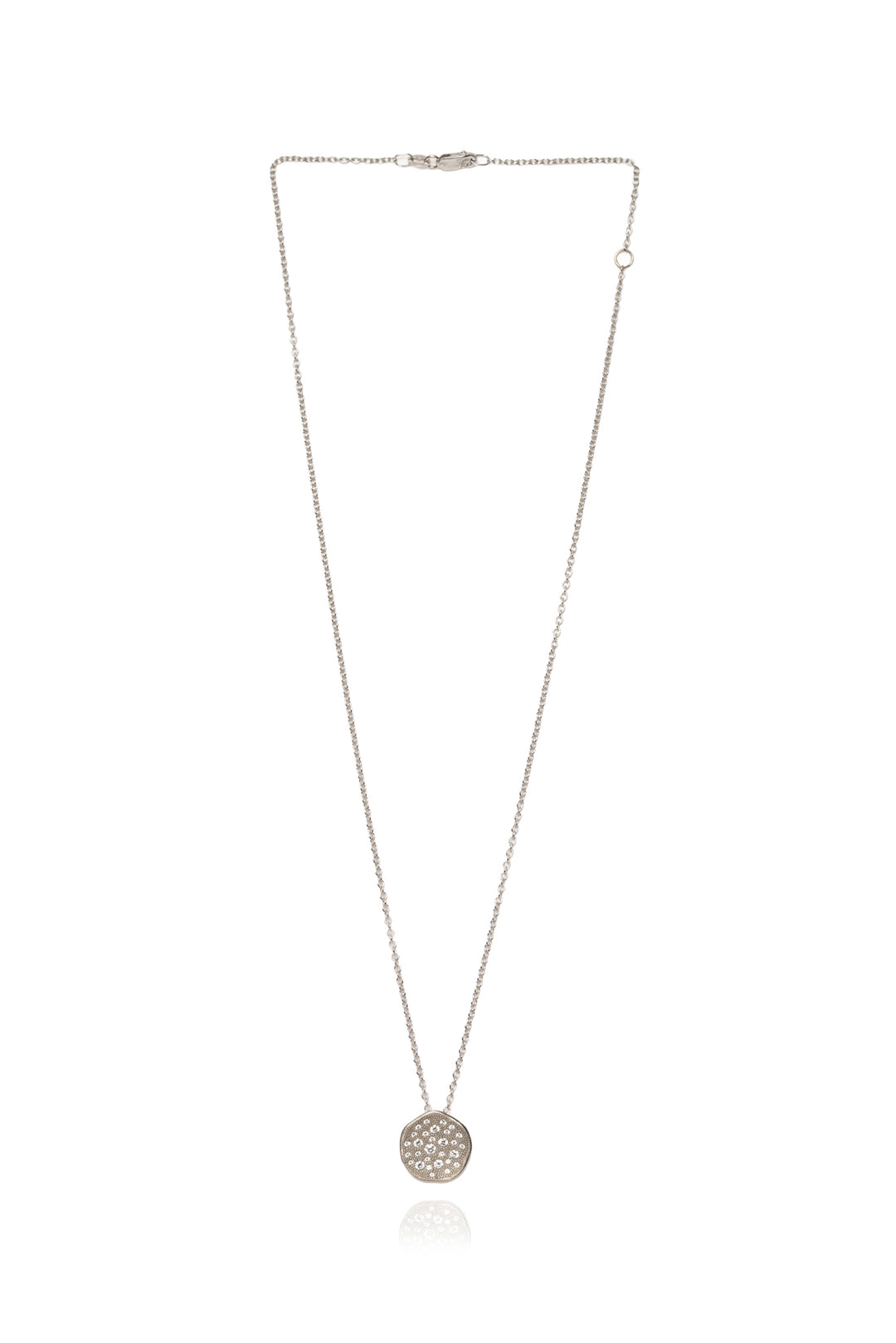Anne Sportun 14k White Gold Medium Stardust Pendant Necklace