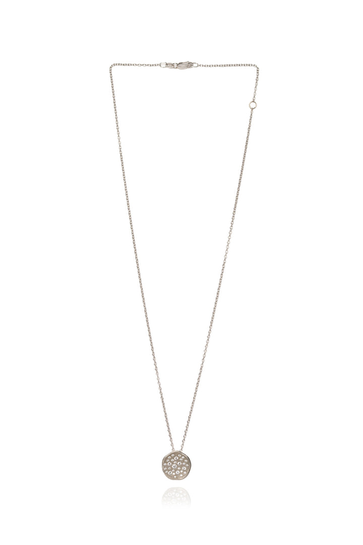 Anne Sportun 14k White Gold Medium Stardust Pendant Necklace