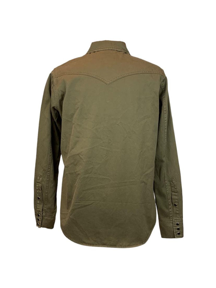 Saint Laurent Size XL Men's Military army Shirt Long Sleeve