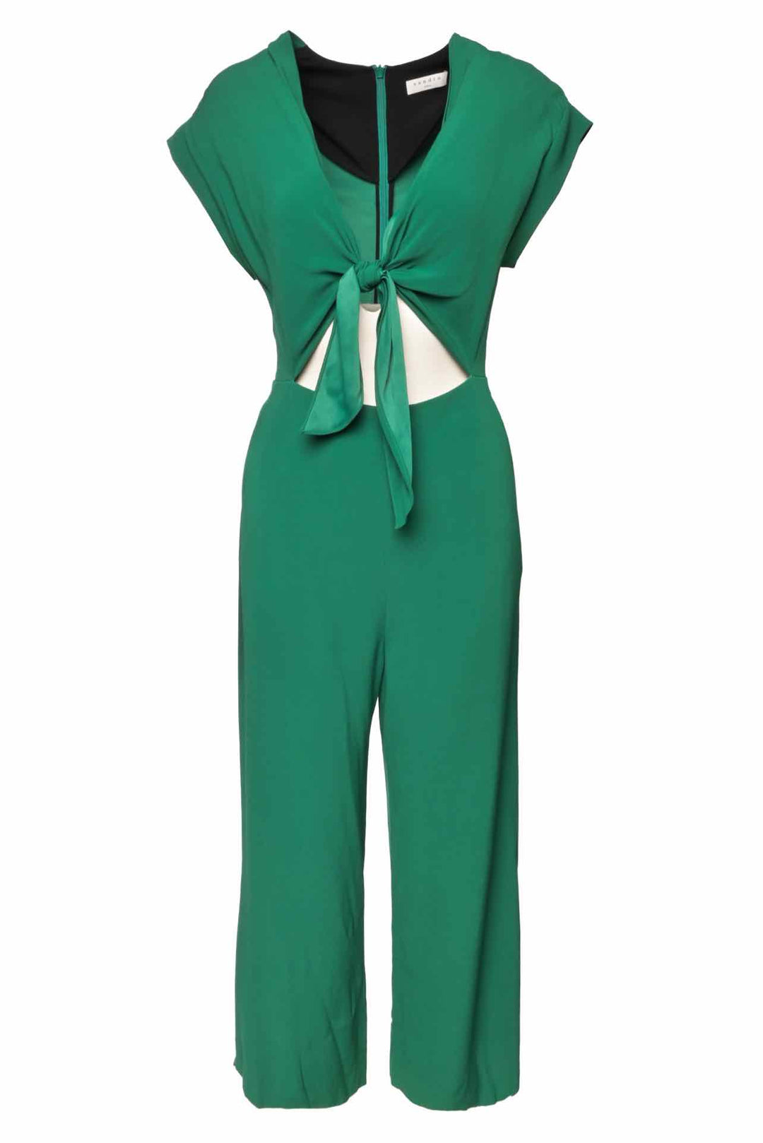Sandro Size 36 Jason Cropped Tie Front Jumpsuit