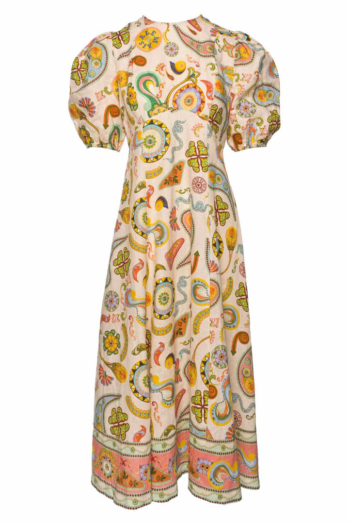Alemais Size 4 Arcade Paisley Midi Dress
