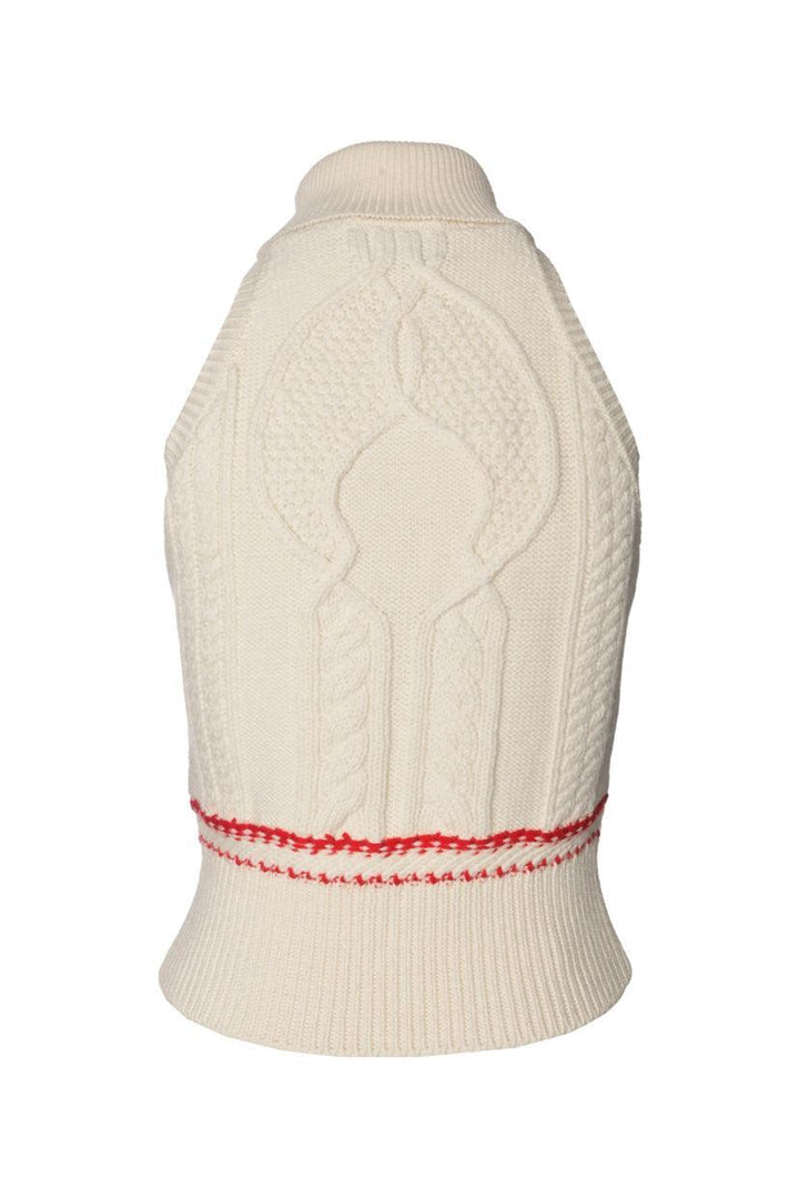 Marine Serre Size XXL Cable Knit Sleeveless Turtleneck Sweater