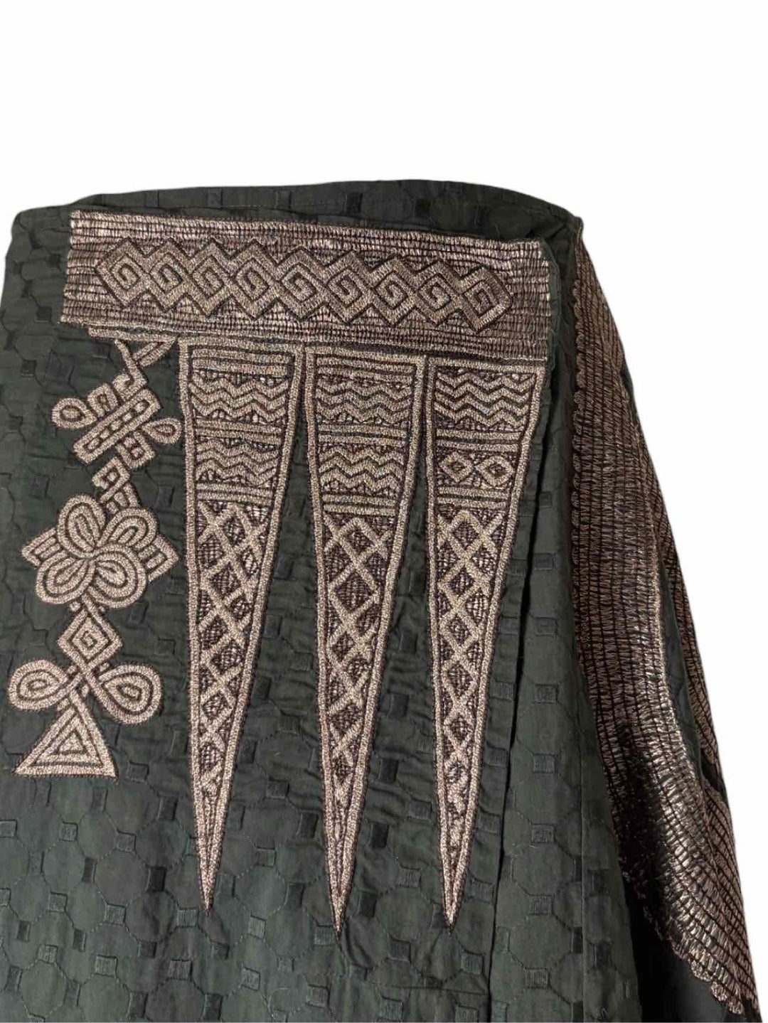 Dries Van Noten Size 38 Metallic Embroidered Skirt