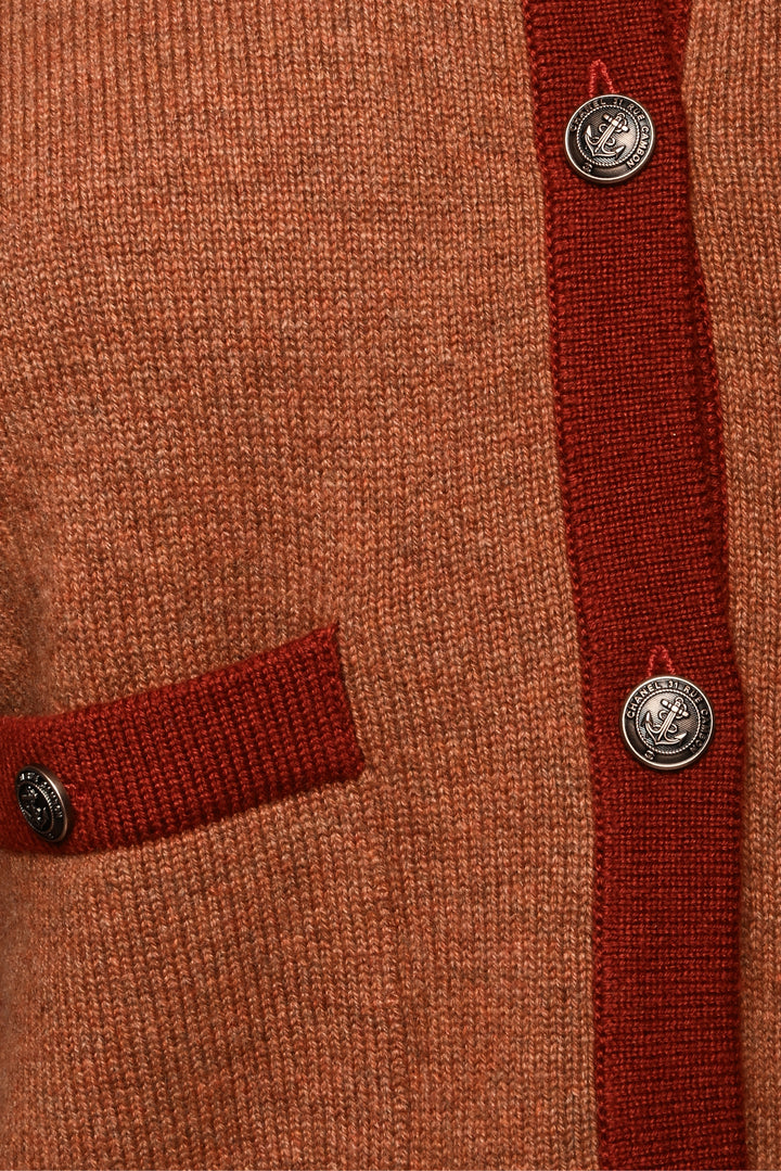 Chanel Size 36 2018 Two Tone Cashmere Cardigan