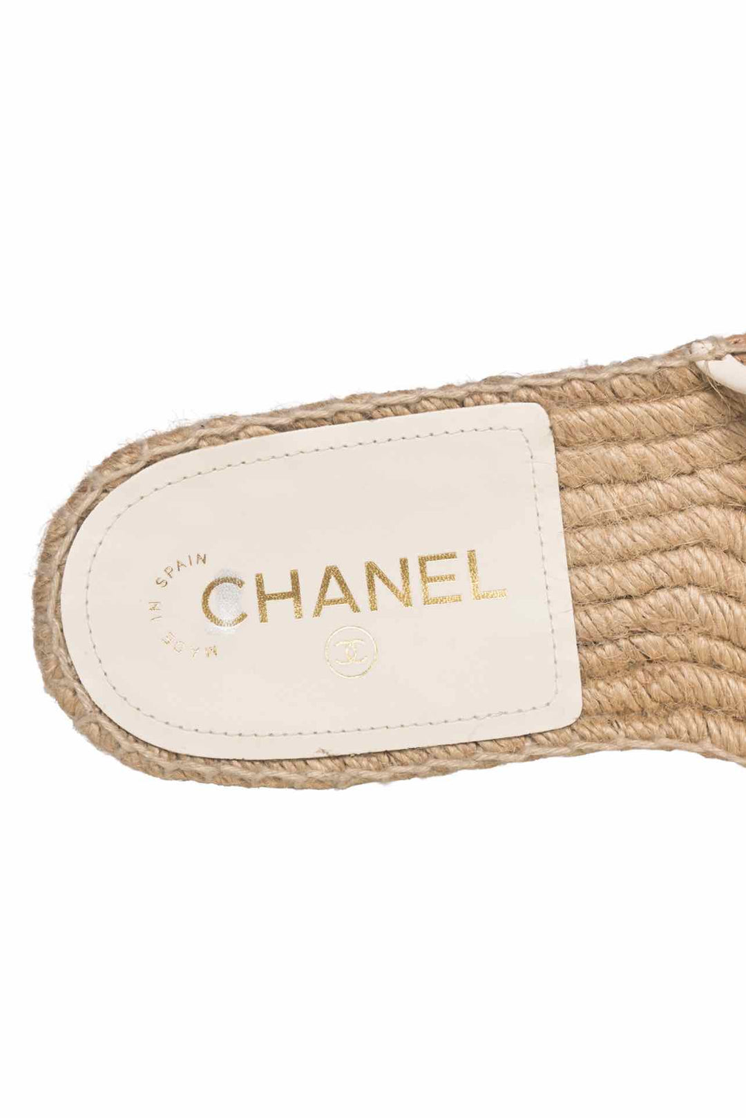 Chanel Size 41 Chain Espadrille Slip On Sandals